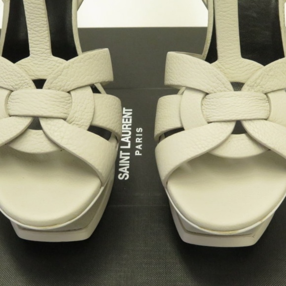 Saint Laurent Tribute 105 Sandal Pearl Gray - Picture 4 of 8